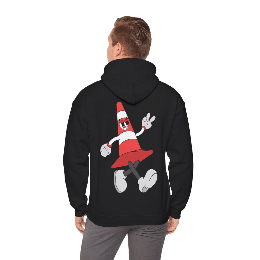 Strutting Cone Hoodie | Cartoon Cone Character Back Print
