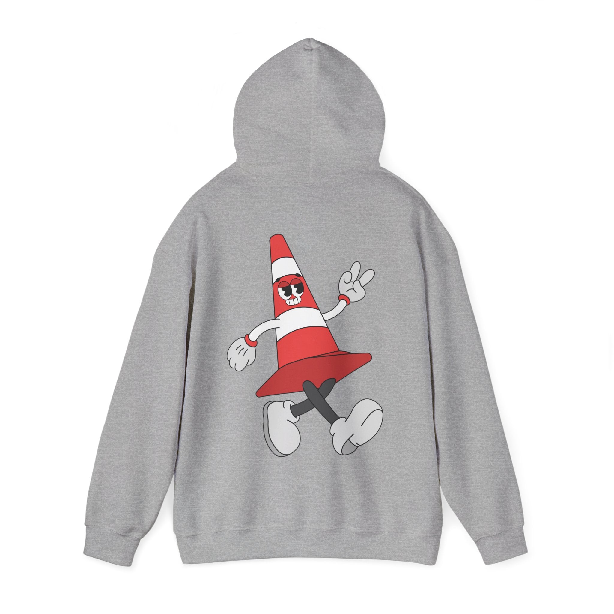 Strutting Cone Hoodie | Cartoon Cone Character Back Print