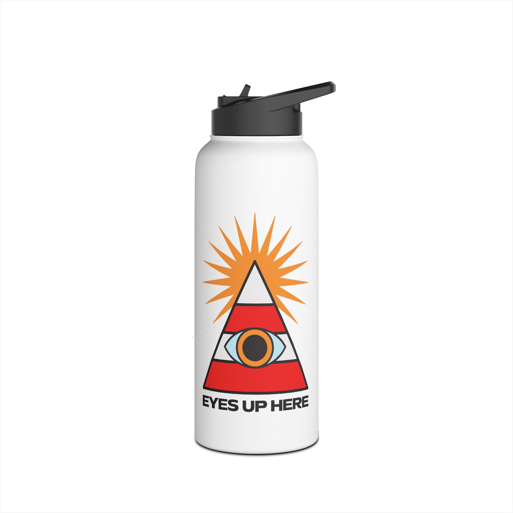 Eyes Up Here Water Bottle
