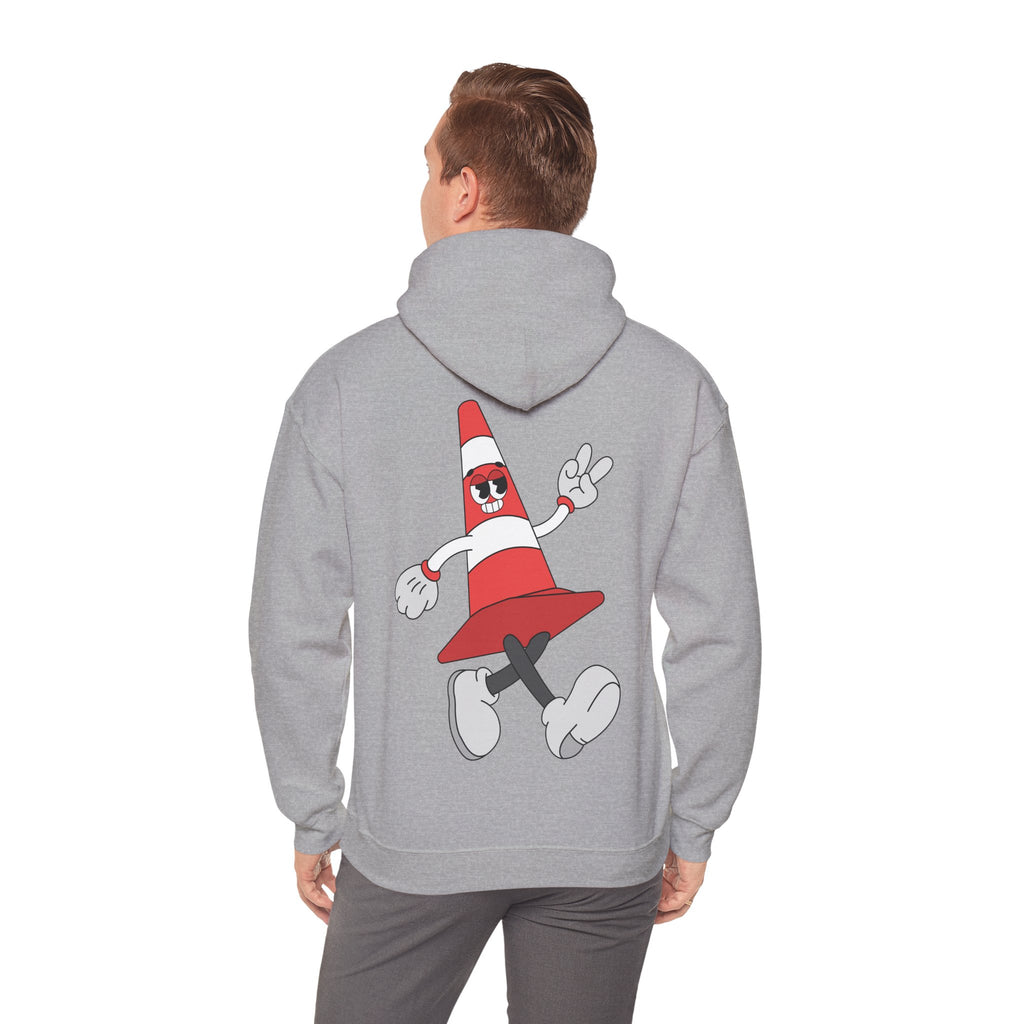 Strutting Cone Hoodie | Cartoon Cone Character Back Print