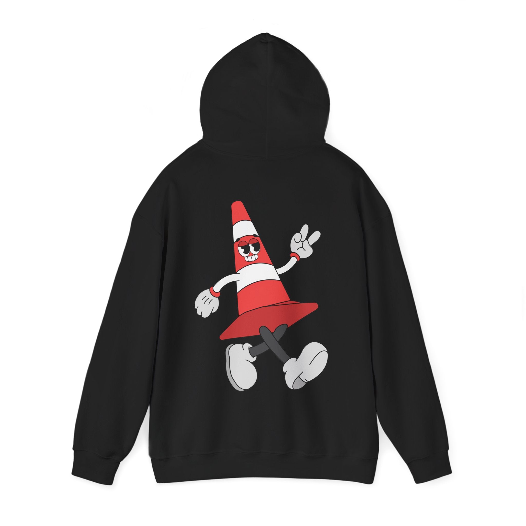 Strutting Cone Hoodie | Cartoon Cone Character Back Print