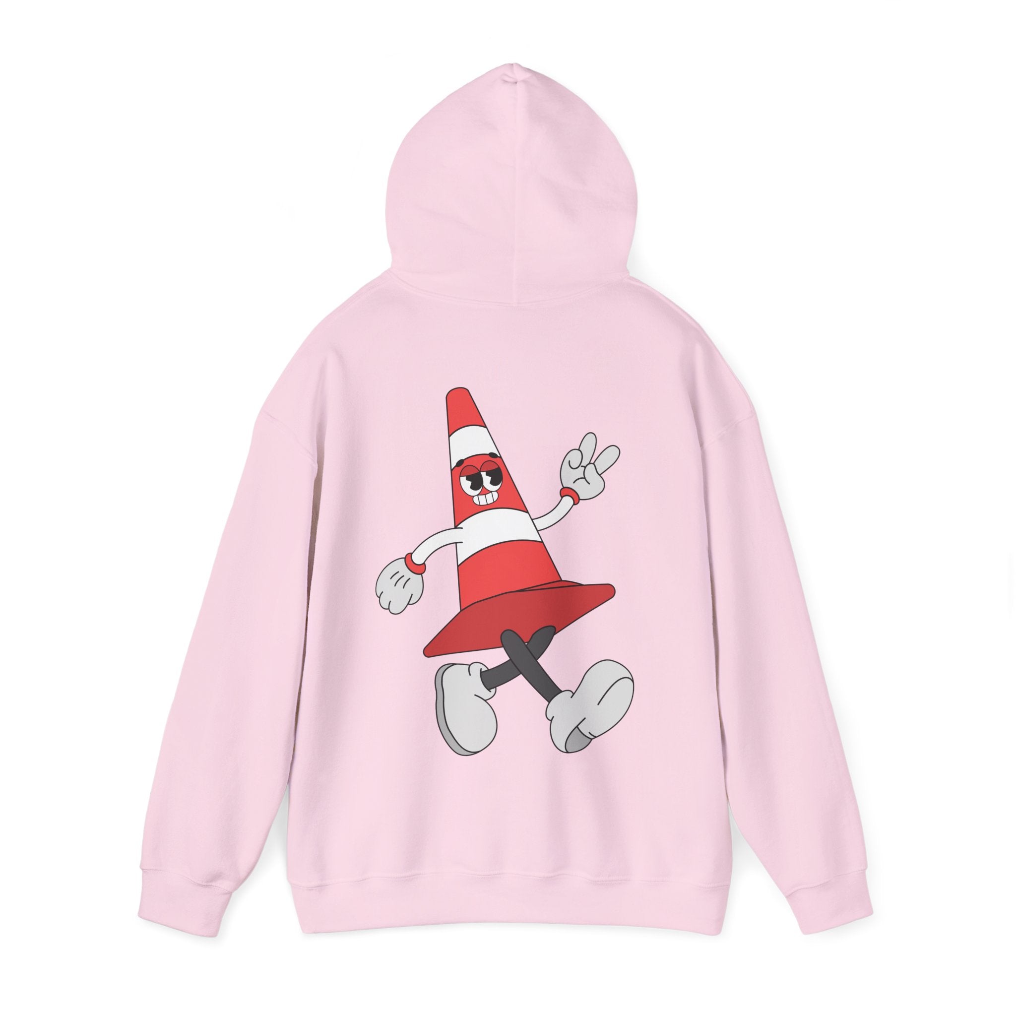 Strutting Cone Hoodie | Cartoon Cone Character Back Print