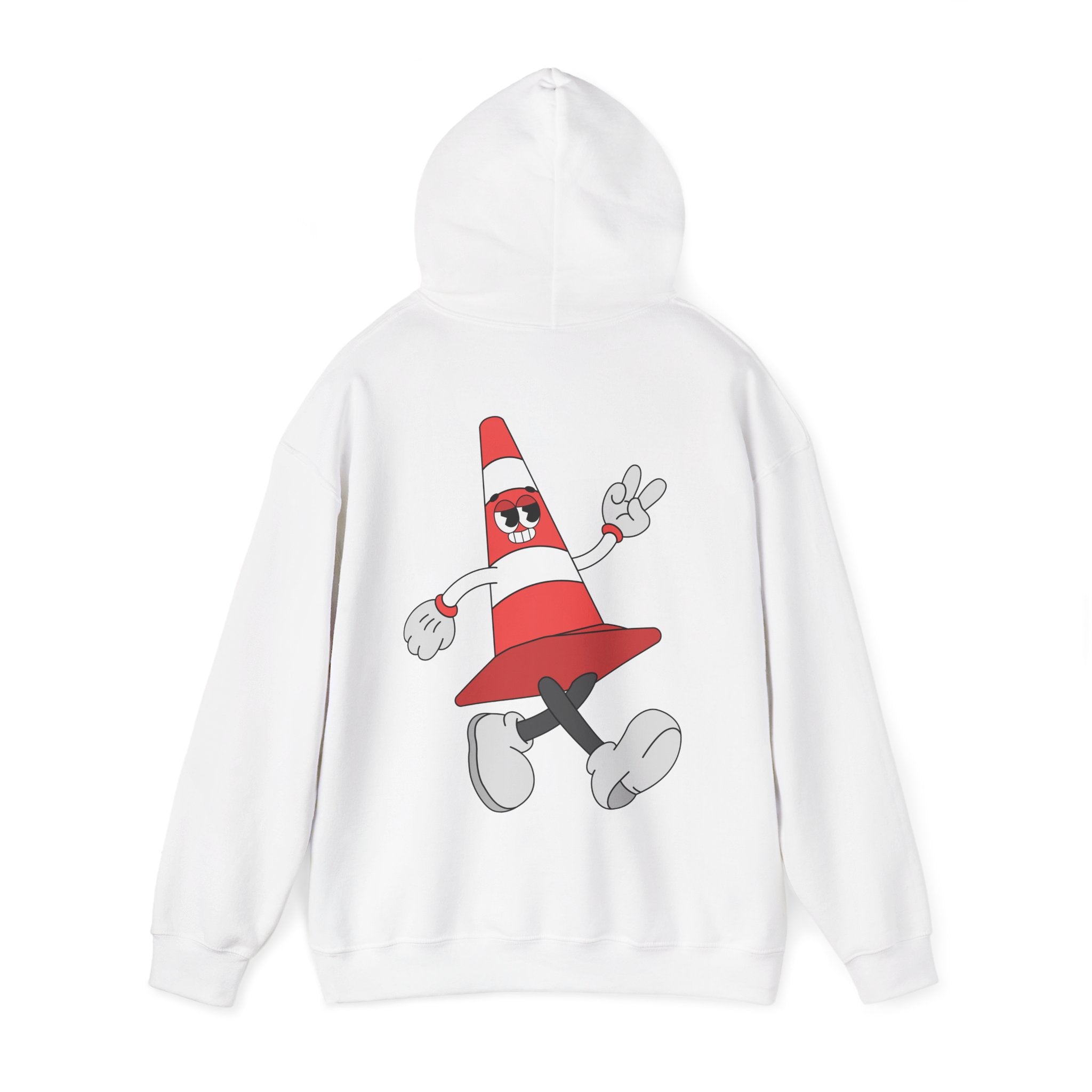 Strutting Cone Hoodie | Cartoon Cone Character Back Print